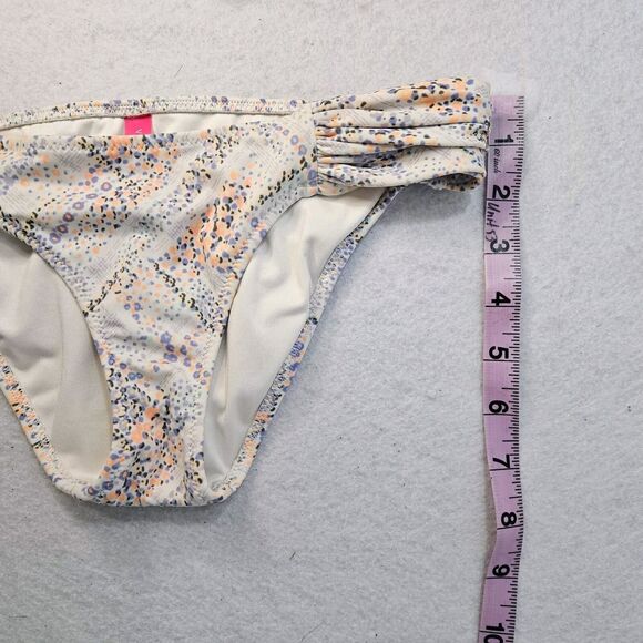 VICTORIA SECRET Bikini Bottom Knockout Sz XS Orange Purple Ruched - Picture 3 of 4